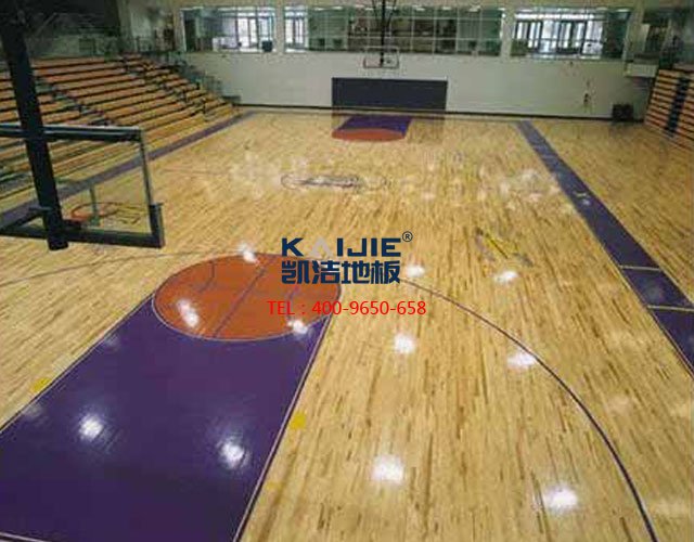 【籃球木地板廠家】為什么室內籃球場使用實木制地板-凱潔籃球木地板