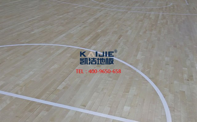 青島市黃島區第六中學體育館木地板案例——凱潔地板