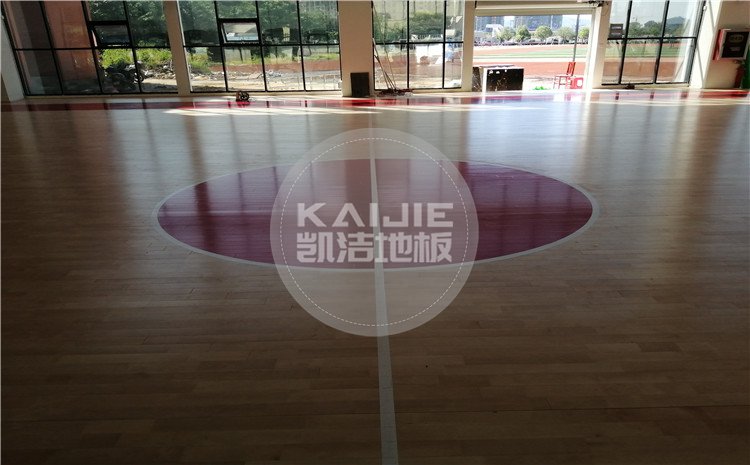 江西九江都昌第五小學(xué)體育館木地板案例—?jiǎng)P潔籃球地板廠家