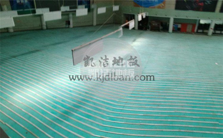 湖北武漢體育中心運動木地板項目-凱潔籃球木地板廠家