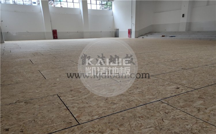 四川綿陽實驗中學(xué)體育館木地板項目-凱潔籃球木地板廠家